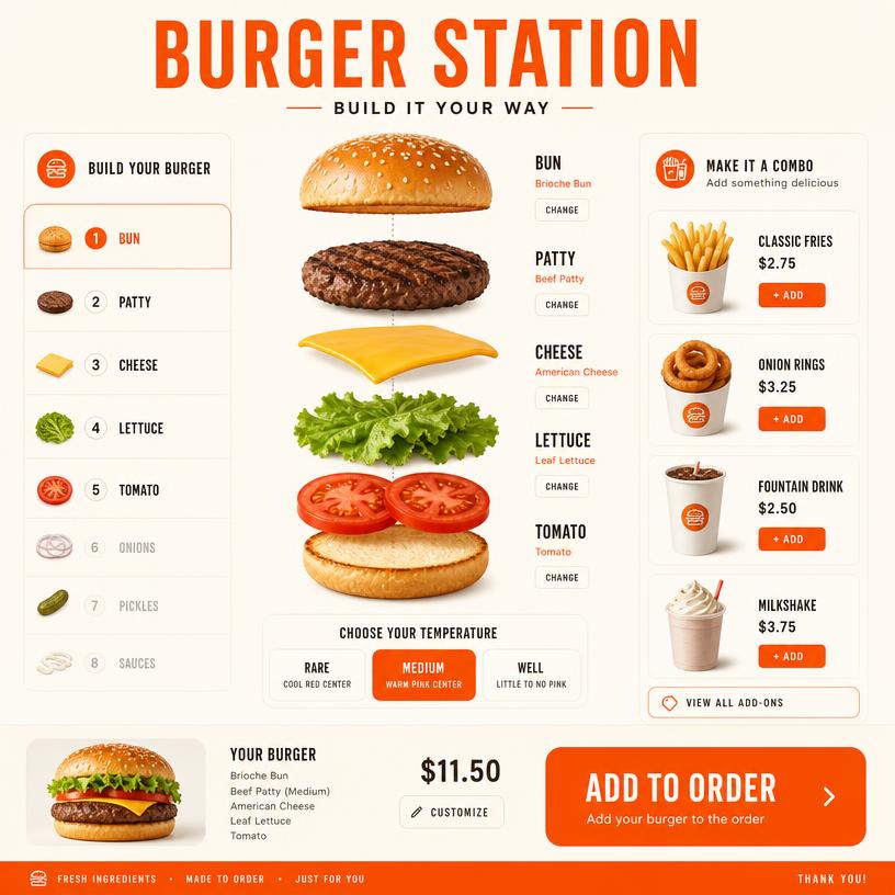 Burger Order Station