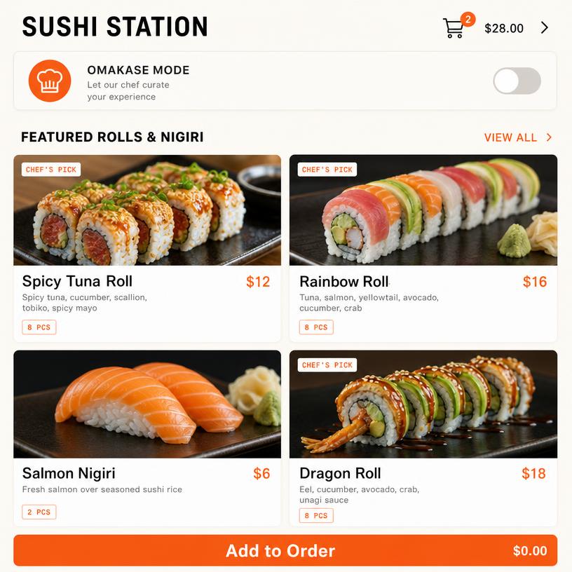 Sushi Order Station