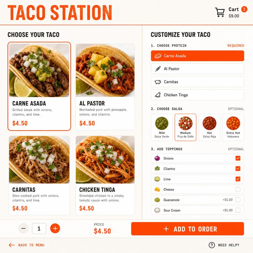Taco Order Station